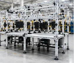 Estructura modular industrial diseñada para soportar maquinaria, herramientas y equipos especiales.