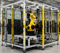 Celda robotizada modular VERSATIX para integración de robots industriales y automatización de procesos.