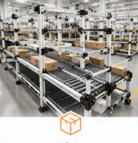 Soluciones modulares industriales VERSATIX para logística interna, almacenamiento, preparación de pedidos y centros de distribución.